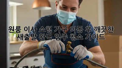 원룸 이사, 소형 가구 이동 후 깨끗한 새출발! 완벽 입주 청소 가이드